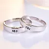 Wedding Rings Gepersonaliseerde roestvrijstalen modestijl jij en ik hebben koppels gezet