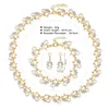 Naszyjniki wiszące kobiety Naszyjniki Zestawy Zestawy Kryształowej Enami Biżuterii Dekoracja uszu na przyjęcie weselneca636-a