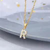 Pendant Necklaces Cubic Zircon Alphabet Necklace For Women Gold Color A-Z Initial Letter Shinning Crystal 2023 Jewerly CollaresPendant