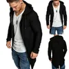 Men's Jackets Men Winter Casual Slim Long Sleeve Hooded Coat Zip Up Sports Hoodie Jacket Overwear SweatshirtMen's