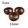 Bowls Coconut Bowl Natural Wood Tableware Spoon Dessert Salad Rice Shell Set Handmade Crafts