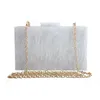 Bolsas de noite Mensageiro para mulheres Brand ombro Luxo Bolsas de Crossbody Bolsa Feminina Pearl White Acrylic Box