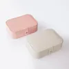 Jewelry Pouches ROMAD Pink White Multi-function PU Leather Box Storage Ring Display Case Lady Essential Organizer Joyero