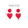 Dangle Earrings & Chandelier Female Drop Women's Metal Big Heart Red Black Vintage Hyperbolic Fashion Jewelry-YS-W14Dangle