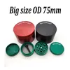 Smoking Pipe Accessories Pepper Grinders Wholesale Sharpstone Herb Grinder 4 Layers 75mm Zinc Alloy Tobacco Crusher Dry Herbal Grinders OEM