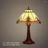 Tafellampen fumat gebrandschilderd glazen lamp barokke Europese stijl bedtint vintage retro woonkamer verlichtingsarmaturen