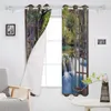 Vorhang Seefenster Fluss Wasser Wald Fenstervorhänge für Wohnzimmer Schlafzimmer Küche Behandlungen Home Decor Cortinas