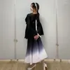 ステージウェアワルツダンスコスチューム女性ロングスリーブボールルームドレスクラブプロムラテンパフォーマンス服モダンなbl887