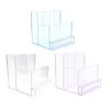 Nail Art Kits 3 Colors Drill Bits Empty Storage Box Holder Stand Display Container Clear Blue Machine Organizer Manicure Tools