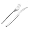 Set di stoviglie Set di stoviglie di lusso Coltello Forchetta Cucchiaio Posate da tavola in acciaio inossidabile Dispositivo da cucina Posate Zero rifiuti