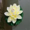 Dekorativa blommor 17 cm konstgjorda flytande lotus trädgård akvarium pool happytime vatten liljor