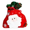 Decorações de Natal Grande ornamento Super Soft Eye Candy Saco requintado Papai Noel Elk