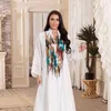 Этническая одежда Рамадан Ид Абайас для женщин Дубай Абайя Мусульманское платье Джалабия кафтан