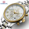 Montres-bracelets Carnaval Marque Montre Militaire Mode Luxe Étanche Semaine Date Automatique Montres Mécaniques Pour Hommes Horloge Relogio Masculino