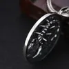 Scorpion Round Wisiorek Naszyjniki 925 Sterling Silver Ball chain Vintage Gothic Punk Hip-hopowa moda Ponadczasowa biżuteria Akcesoria Prezenty Dla mężczyzn 50 55 60 65 cm