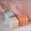 1pcs المنزل تزيين الشمعة Cube Bubble Candles Soy Wax Aromatherapy Cube Candle Scated