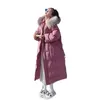 Damesgeuljassen stijl omlaag gevulde jas dames winter midden lengte korrel korrelige koreaanse los dikke brood warme jas