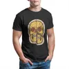 Men's T Shirts Pizza Skull T-shirt Black Vintage Kawaii Cool Hip-Hop Plus Size Clothing 25828