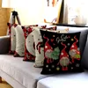 Pillow Case 45x45cm Świąteczne Święta Święta ciężarówka Santa Tree Po lniana poduszka do domu sofa okna wystrój wystroju poduszki