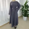 Ubranie etniczne Eid 2023 Dubai Abaya Dress Maxi luźne dla wysokich kobiet muzułmańska islamska suknia równinowa kaftan z długim rękawem