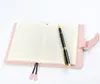 Notizblöcke Hochwertiges rosa echtes Leder Journal Cover für Standard A6 ausgestattet Papier Buch DIY Tagebuch Planer Agenda SuppliesNotepads