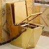 Аксессуар для ванны высококачественная керамическая санитарная посуда Комодная водяная шкаф Золотой король туалет