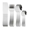 Dinnerware Sets Gold Cutlery Set 304 Stainless Steel 16Pcs Knives Forks Coffee Spoons Flatware Kitchen Dinner Tableware