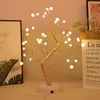 Dekoracje świąteczne 108 Lampa stołowa LED USB Drut Ognia Tree Nocna światło Domowe Dekoracja sypialni dla dzieci