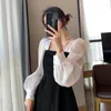 Casual jurken Puff Sleeve jurk Lange Vintage Vrouw Evening Sexy Elegant Party Square Neck Koreaans 2023 Kleding Zwart