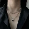 Choker Chokers Osobowość Hip Hop Multilayer Naszyjnik metalowy krzyż wiszący Srebrny łańcuch kolorów dla kobiet mężczyzn unisex biżuteria sidn22