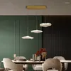 Pendant Lamps Canteen Chandelier Simple Modern Empty Lotus Leaf Living Room Lamp Creative Led Dining Bar Taipei European