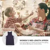 Aprons 1pc Mid-length Loose Sleeveless Cooking Apron Practical Household