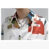 Men's Casual Shirts Men Shirt Plus Size Ethnic Printed Summer Retro Vintage Streetwear Short Sleeves Button Harajuku Blouse Chemise Homme