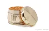 43mm 4layer Alloy Ice blue SharpStone Tobacco Smoking Herb Grinder With Diamond Shape Chamfer Side Concave sharp stone RainHerb Grinder