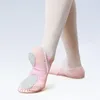 Stage Wear Ballet Shoes For Women Girls Two Sole Professional Ballerina Dance Stretch Fabric Splice Slippers