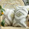 Cuscino stile marocchino fodera giallo bianco 45x45 cm federa decorazione domestica trapuntato divano letto cuscini sedia