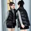 Chalecos de mujer Uhytgf 2023 chaqueta sin mangas mujeres transpirable abajo algodón casual cálido chaleco de invierno femenino delgado estudiante tops cortos chaleco