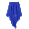 Stage Wear Womens Ladies Side-Dip Asymmetrical Chiffon Mini Skirt Ballet Dance Adult Performance Costume Yoga Sportswear