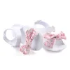 First Walkers Buty dziecięce księżniczka Big Bow Floral Soft Siled Anti-Slip Girl Crib Footwear 0-12m