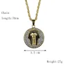 Hanger kettingen trendy ronde verklaring Egyptisch farao patroon vrouwen mannen punk goud lange ketting ketting hiphop sieraden morr22