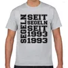 남자 T 셔츠 탑 셔츠 셔츠 남성 Seit Segeln 1993 디자인 빈티지 괴짜면 남성 Tshirt xxx