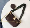 7 färger canvas axelremmar för 3 delar set handväskor kvinnor crossbody väska Äkta läder designers dam Axelväskor 44823 Myntväska