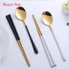 Столовые наборы на открытом воздушном наборе Spoon Spoon Spoon Soarpsticks Двух частей Creative Portable Sweeware с подарком по подвесной сумке