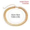 Choker PuRui Fashion Gold Color Metal Short Chain Chokers Necklace For Women Jewelry Flat Heart Charm On Neck Party Gifts Classic