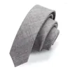 Bow Ties Yüksek kaliteli 2023 tasarımcılar markaları moda işi rahat 5cm ince erkekler için slim yün düz renkli kravat hediye kutusu ile çalışma