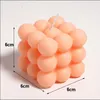 1pcs المنزل تزيين الشمعة Cube Bubble Candles Soy Wax Aromatherapy Cube Candle Scated