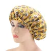 Beanies Beanie/Skull Caps Women Extra Large Sleep Cap African Print Hair Bonnet Satin Lined Night Turban Hat Ladies Headwear1