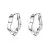 Hoop oorbellen 925 Sterling zilveren kleine cirkel met bloemvorm geometrische sieraden voor verjaardagscadeau S-E930