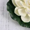 Flores decorativas grinaldas 5pcs moda e plantas artificiais criativas de lírios de lótus (branco)