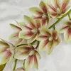 Decorative Flowers Single 9-Head Clematis Simulation Bouquet Wedding Decoration Home Living Room Interior Office